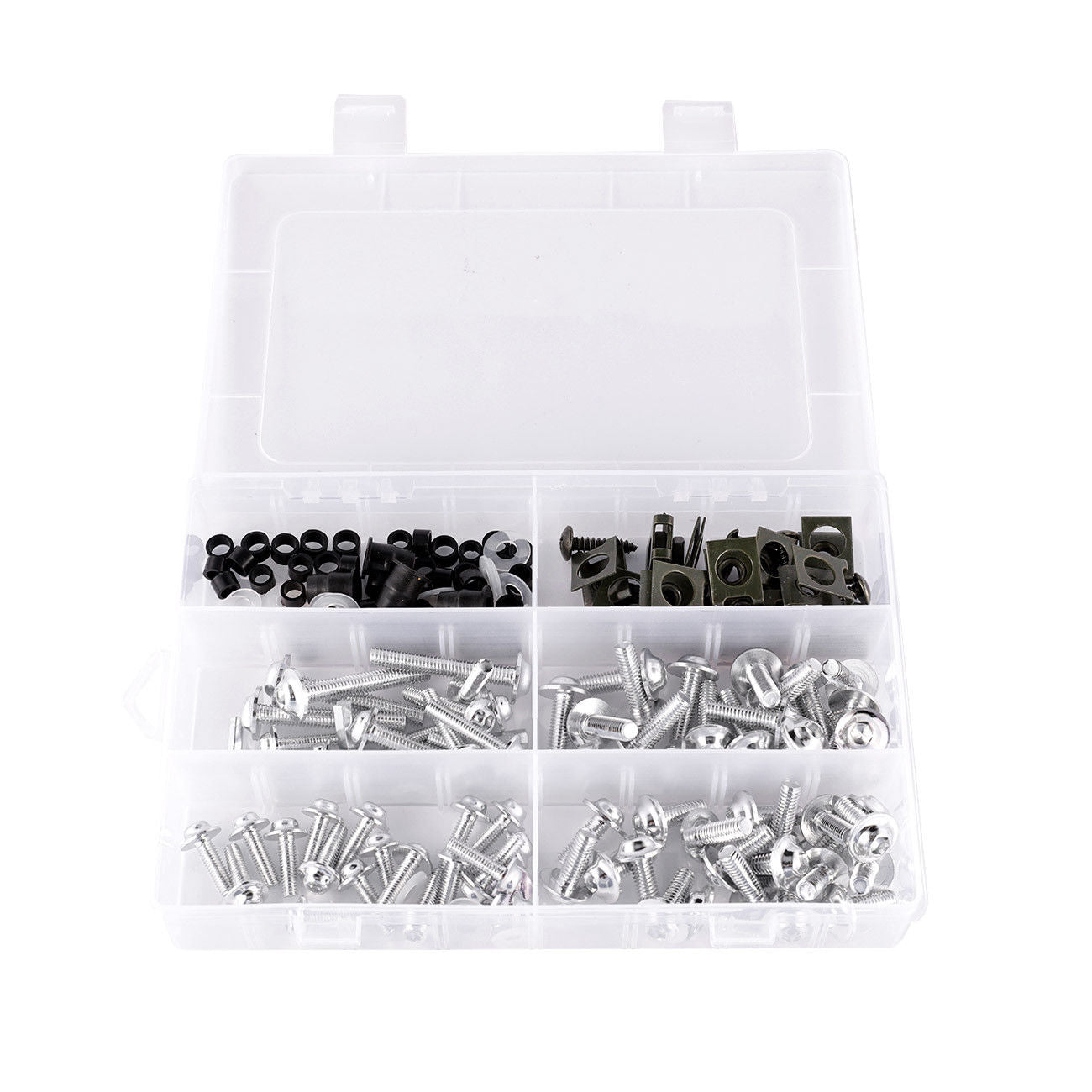 177PCS Motorcycle Sportbike Windscreen Fairing Bolts Kit Fastener Clips Screws