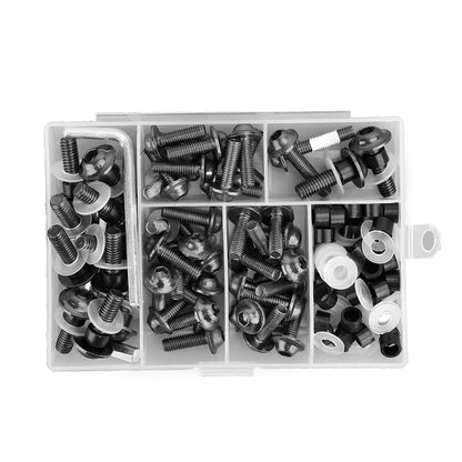 158pcs Motorcycle Sportbike Windscreen Fairing Bolt Kit Fastener Clip Screw Set