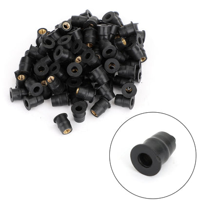 100 Quantity 10-32 M5 Rubber Well Nut Windscreen & Fairing 3/8 Wellnuts - 5mm