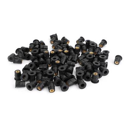 100 Quantity 10-32 M5 Rubber Well Nut Windscreen & Fairing 3/8 Wellnuts - 5mm