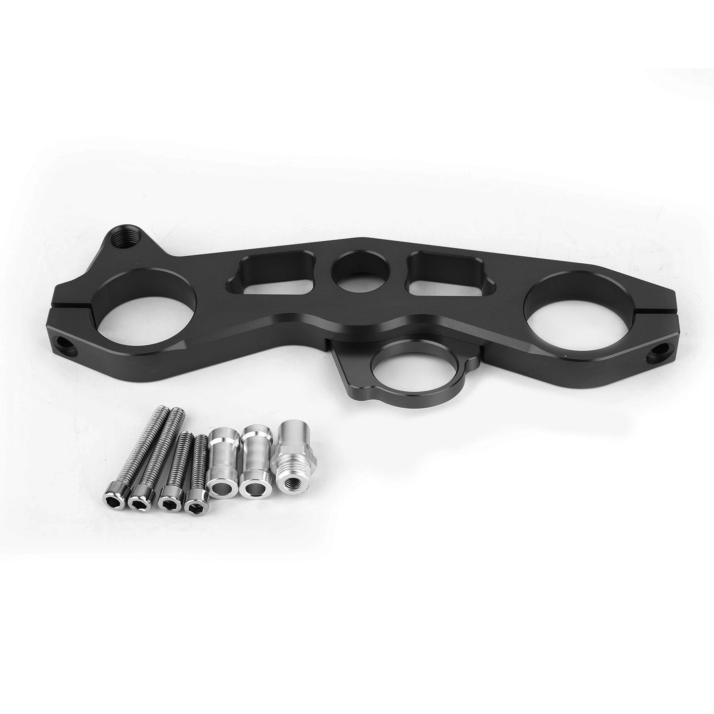 Morsetto superiore superiore superiore d'estremità anteriore d'albero triplo abbassante per Kawasaki ZX6R 2009-2012 Generico