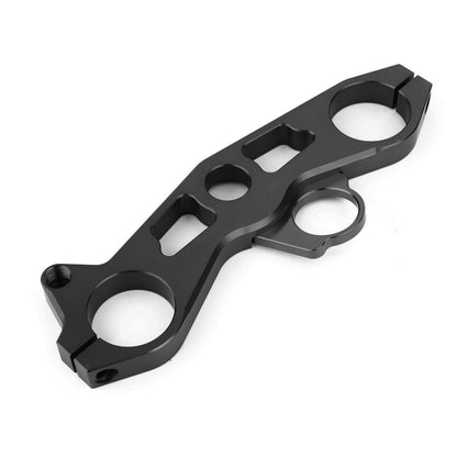 Morsetto superiore superiore superiore d'estremità anteriore d'albero triplo abbassante per Kawasaki ZX6R 2009-2012 Generico