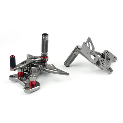 Pedane poggiapiedi posteriori regolabili CNC per MV Agusta F3 2012-2016 Generico