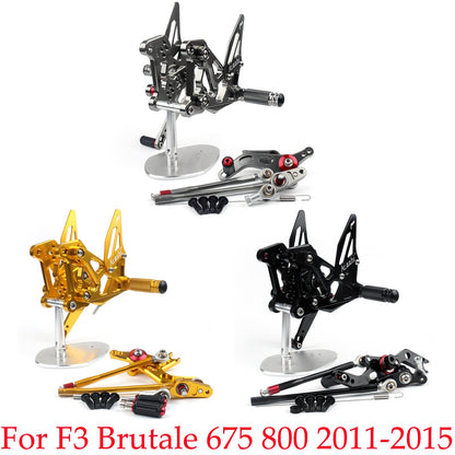 Pedane poggiapiedi posteriori regolabili CNC per MV Agusta F3 2012-2016 Generico