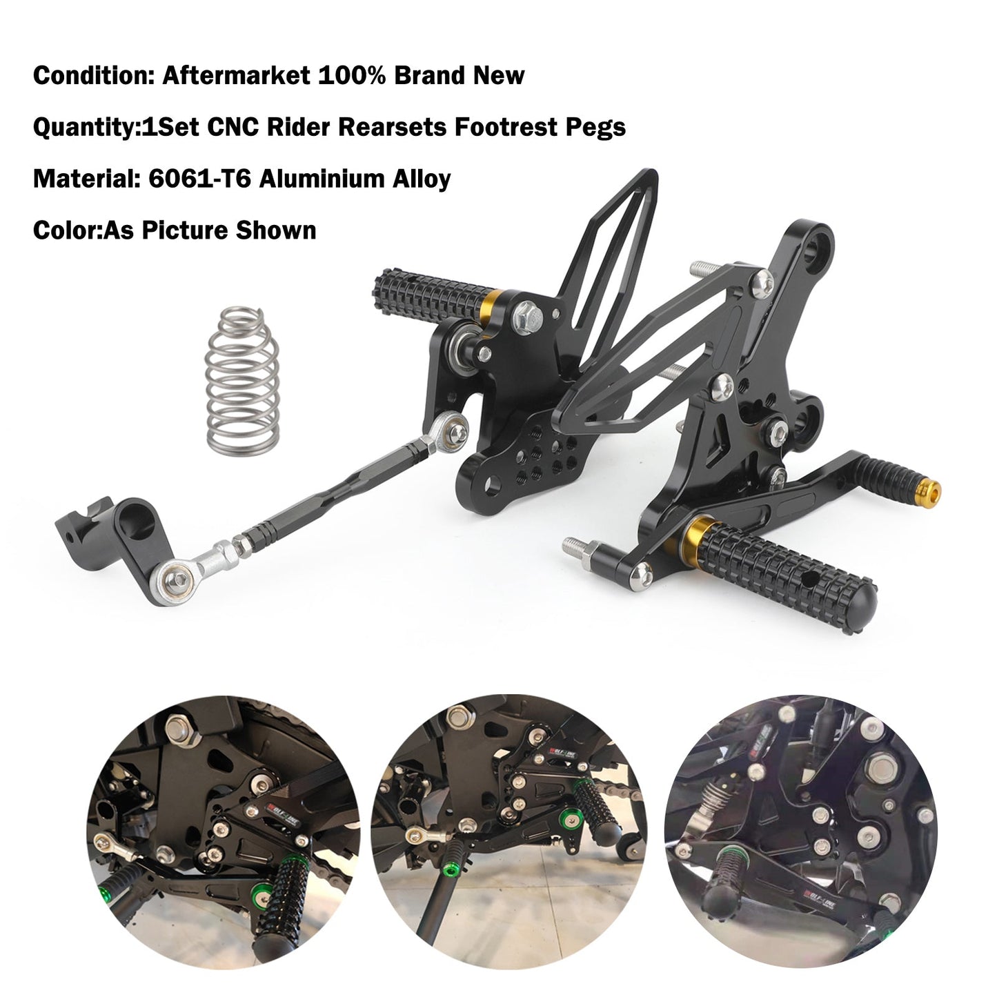 Pedane Pedane Regolabili Pedane Rest Fit per Kawasaki Ninja 250/400 2018-2022 Generico