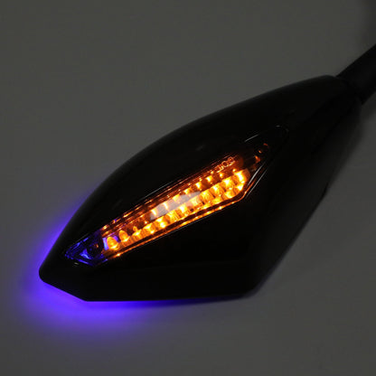 Coppia Specchi LED Per SUZUKI GSXR 600 750 1000 Hayabusa GSF SV Katana TL1000R Nero Generico