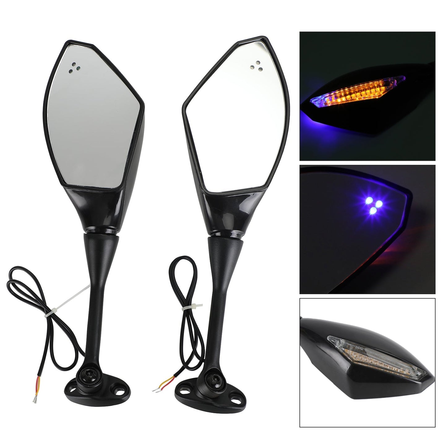 Honda 2003-2008 CBR600RR 04-08 CBR1000RR Specchi retrovisori con indicatori di direzione a LED