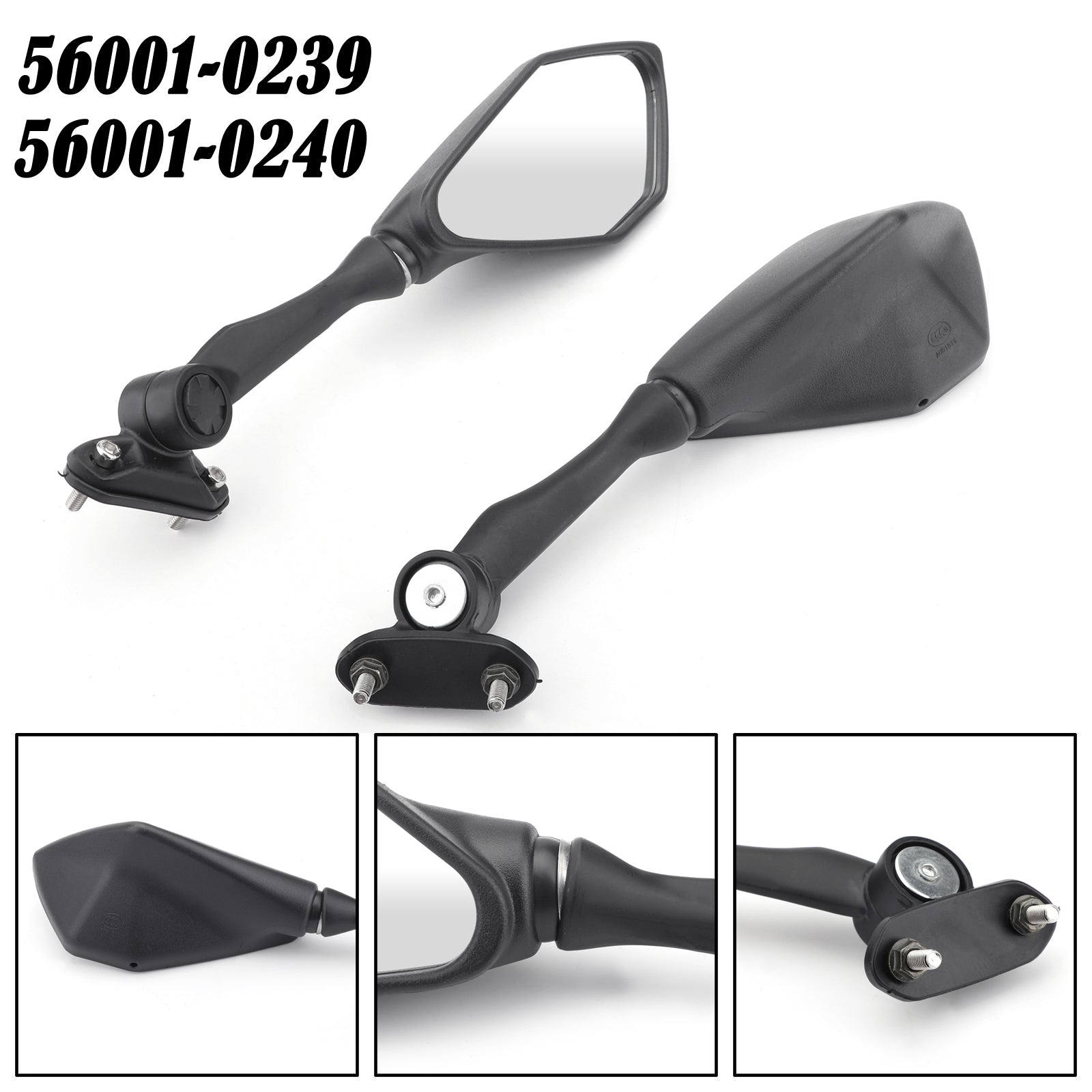 Motocycle Rear View Mirrors For Kawasaki Ninja ZX6R 636 13-15 300 EX300 13-17