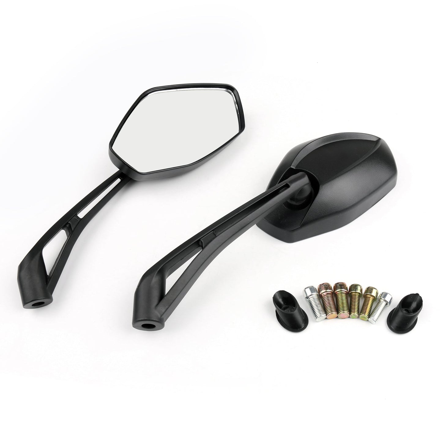 Universal Rear Side Rearview Mirrors Motorcycle Scooter Street Bike 8mm 10mm