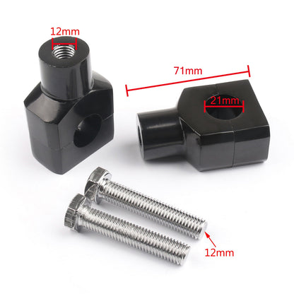 7/8" 22mm Morsetto riser per montaggio su manubrio in alluminio per motore ATV Quad Dirt Black generico