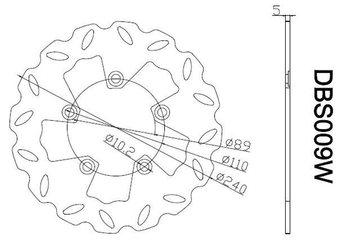 Rotore disco freno posteriore adatto per Suzuki GSX1300R Hayabusa 99-07 GSX1100R GSX1200 generico