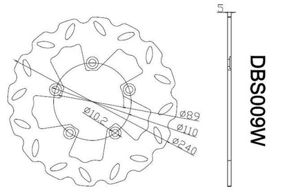 Rotore disco freno posteriore adatto per Suzuki GSX1300R Hayabusa 99-07 GSX1100R GSX1200 generico