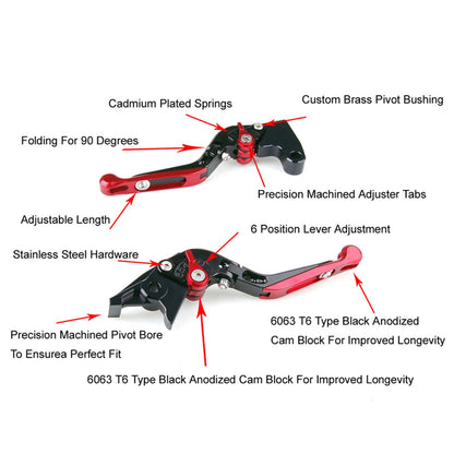 Leva freno frizione regolabile moto per VESPA GTS 300 Super Generico