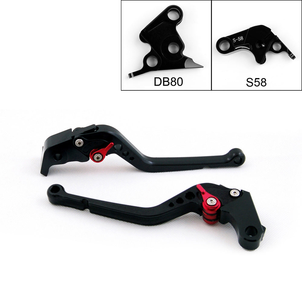 Leve freno frizione lunghe per Aprilia TUONO V4R 2011-2014 nere generiche