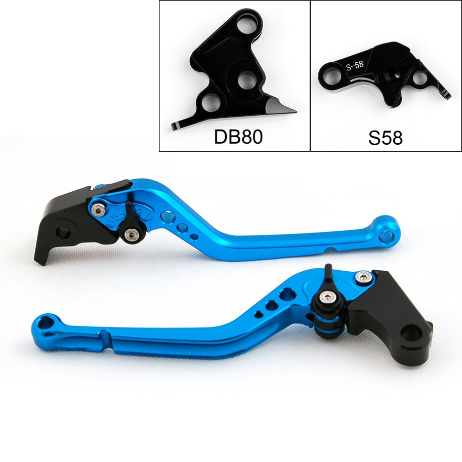 Leve freno frizione lunghe per Aprilia TUONO V4R 2011-2014 nere generiche
