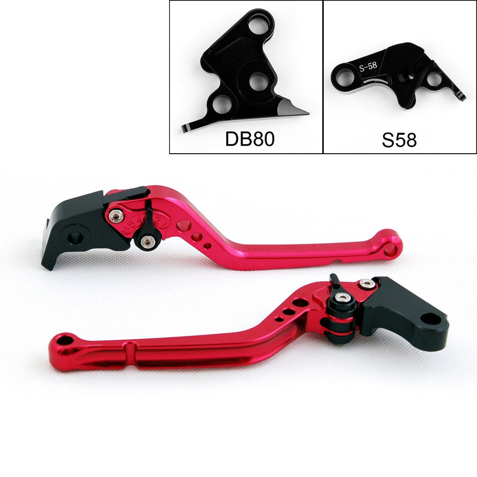 Leve freno frizione lunghe per Aprilia TUONO V4R 2011-2014 nere generiche