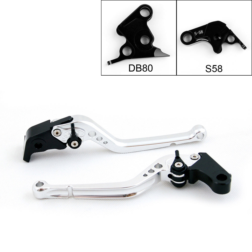 Leve freno frizione lunghe per Aprilia TUONO V4R 2011-2014 nere generiche