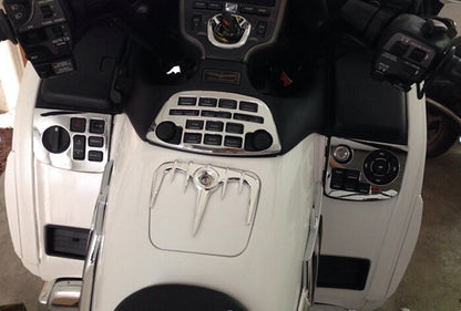 Goldwing Cromato Carenatura Gas Serbatoio Porta Trim Fit Honda GL1800 2001-2011 Generico