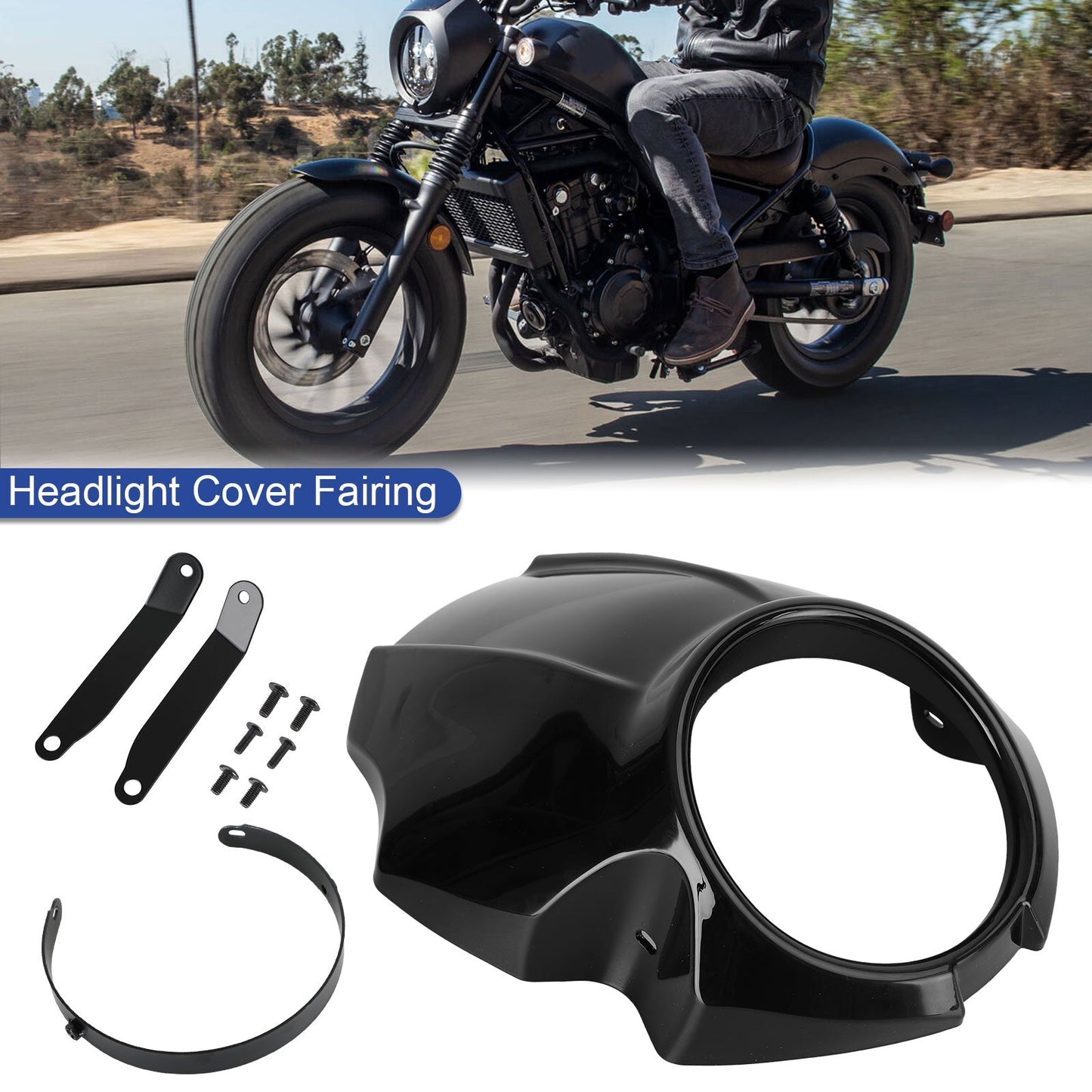 Parabrezza per parabrezza anteriore per Honda Rebel CMX 300 500 17-2021 generico