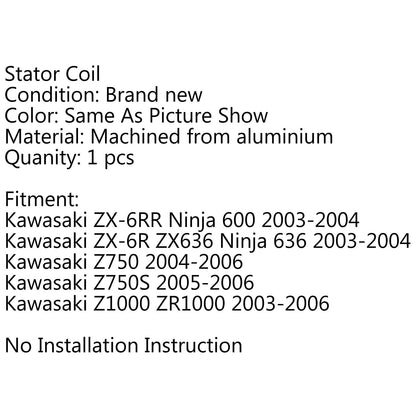 Bobina statore per Kawasaki ZX-6RR ZX-6R ZX636 Ninja Z1000 ZR1000 Z750 21003-0001 Generico