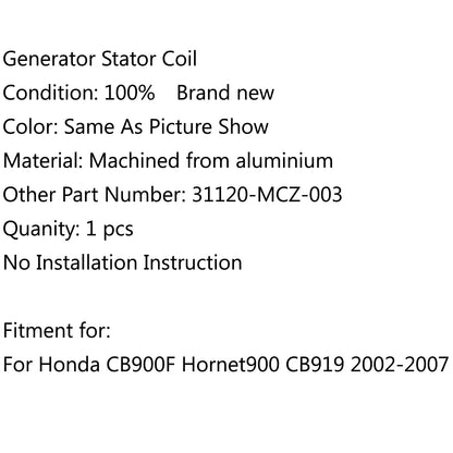 Magneto Generatore Statore Bobina Per Honda CB900F Hornet900 CB919 (02-2007) Generico