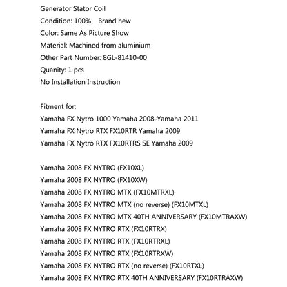 Generatore Statore Bobina Per Yamaha (2011) FX NYTRO(FX10AW) FX Nytro RTX FX10RTR (2009) Generico