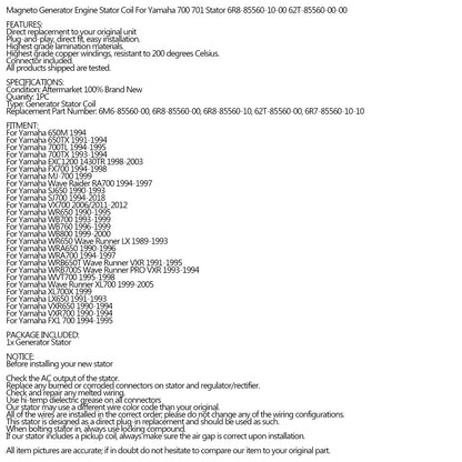Statore Per Yamaha 650 700 701 6R8-85560-10-00 62T-85560-00-00 6R7-85560-10-00 Generico