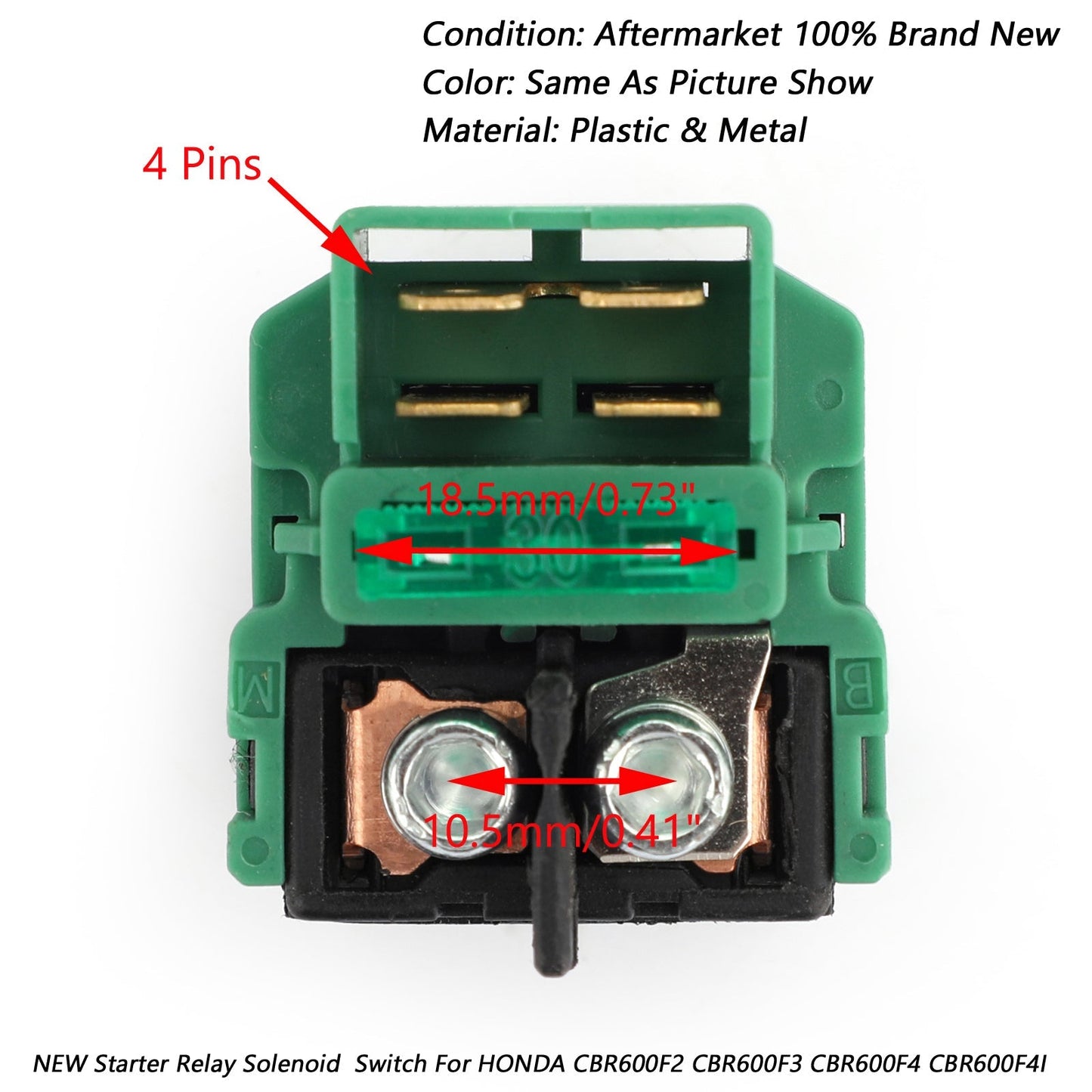 Solenoide Relè di Avviamento Per HONDA CBR600F2 CBR600F3 CBR600F4 CBR600F4I MOTO Generico