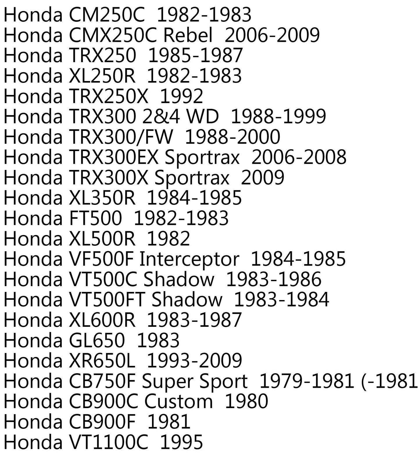 Serbatoio carburante Interruttore Rubinetto Valvola Per Honda CMX 250 CL400 CB450 CB900C CB250 Polizia Generico