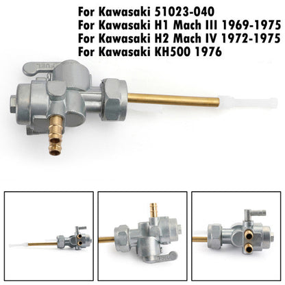 Gas Carburante Benzina Valvola Rubinetto 51023-040 Per Kawasaki H1 69-75 H2 72-75 KH500 76 Generico