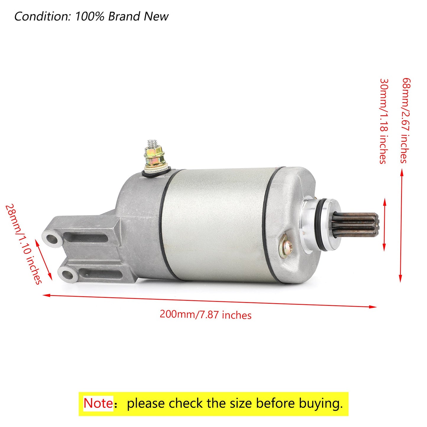 Motorino di avviamento Per BOMBARDIER CAN-AM Outlander 330 400 450 EFI 2x4 420684280 420684282 Generico