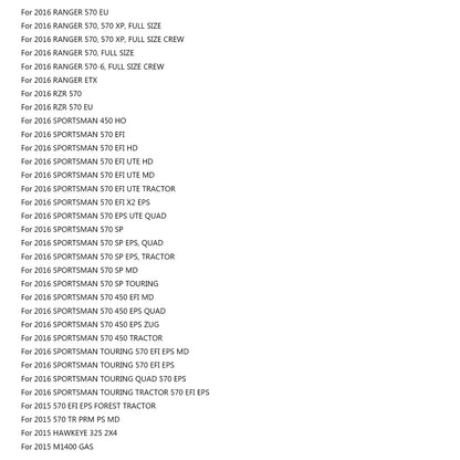 Frizione avviamento One Way Fit per Polaris Sportsman ACE Ranger RZR 570 1000XP 14-19 Generico