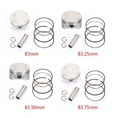Piston Pin Ring Set STD / +0.25 / +0.50 / +0.75 Alesaggio Misura per Suzuki AN 400 Burgman 400 S 1999-2006 Generico