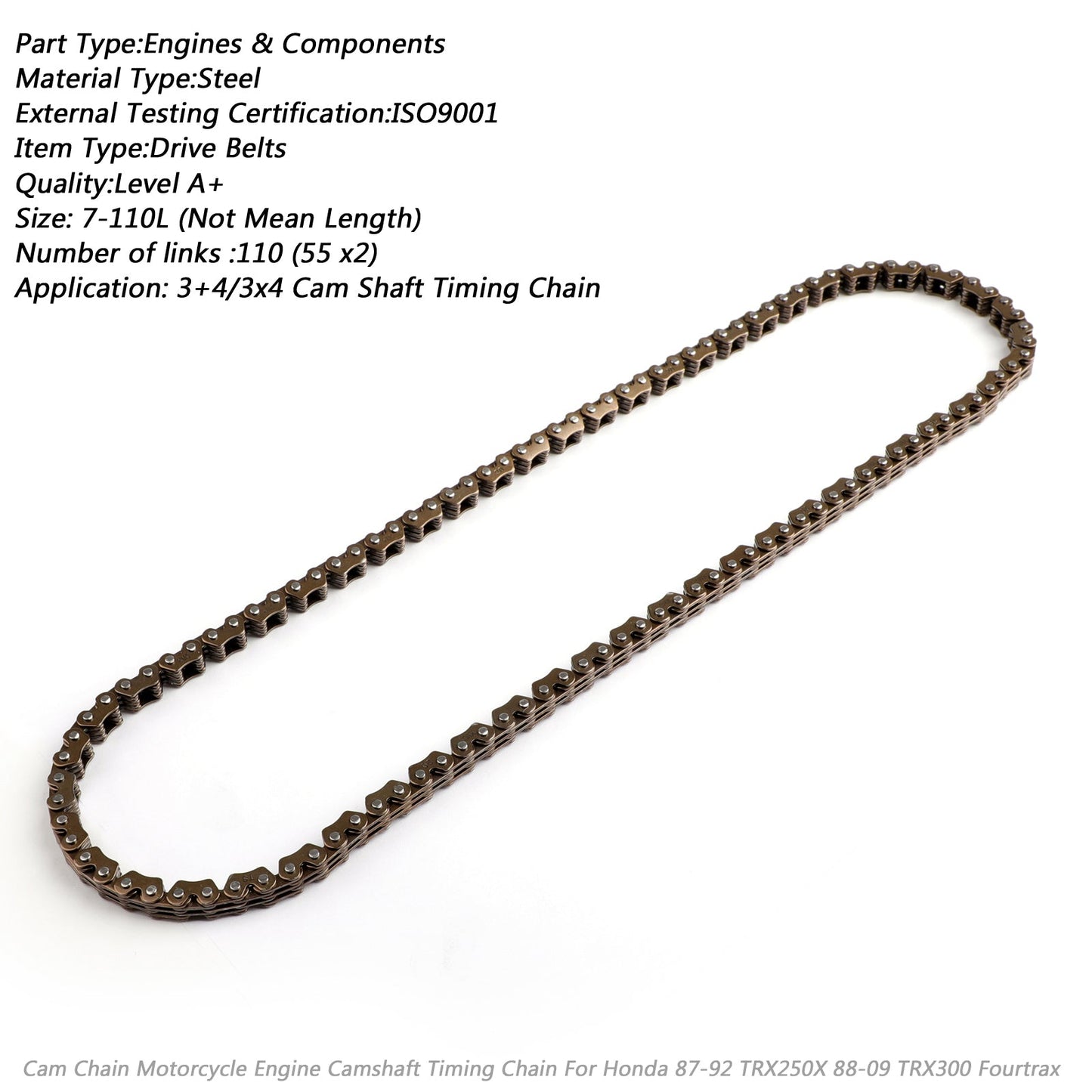 Catena a camme per Honda TRX250X TRX300EX TRX300 250X 300EX 14401-HC0-003 Generico