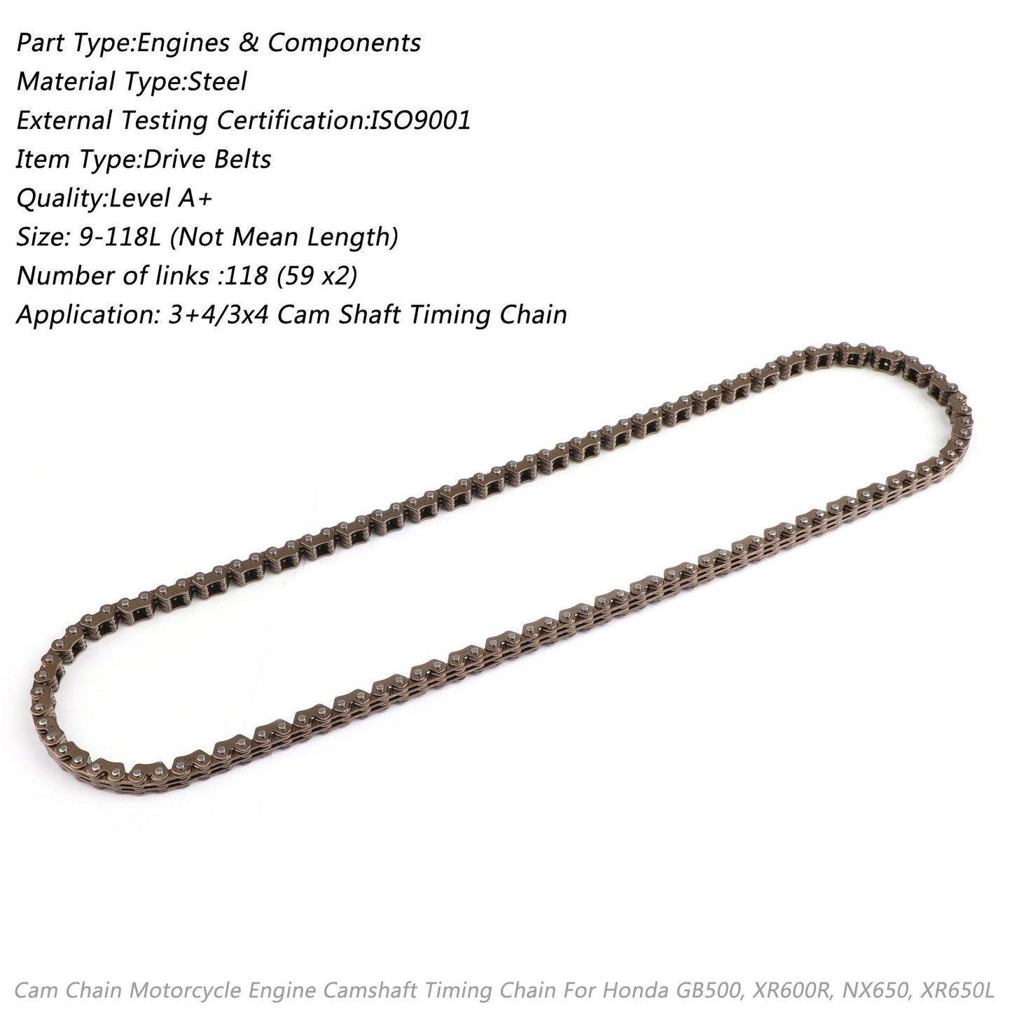 Catena a camme per Yamaha YFZ450 YZ450F WR450F WR250R/X 04-2013 94591-57118 Generico