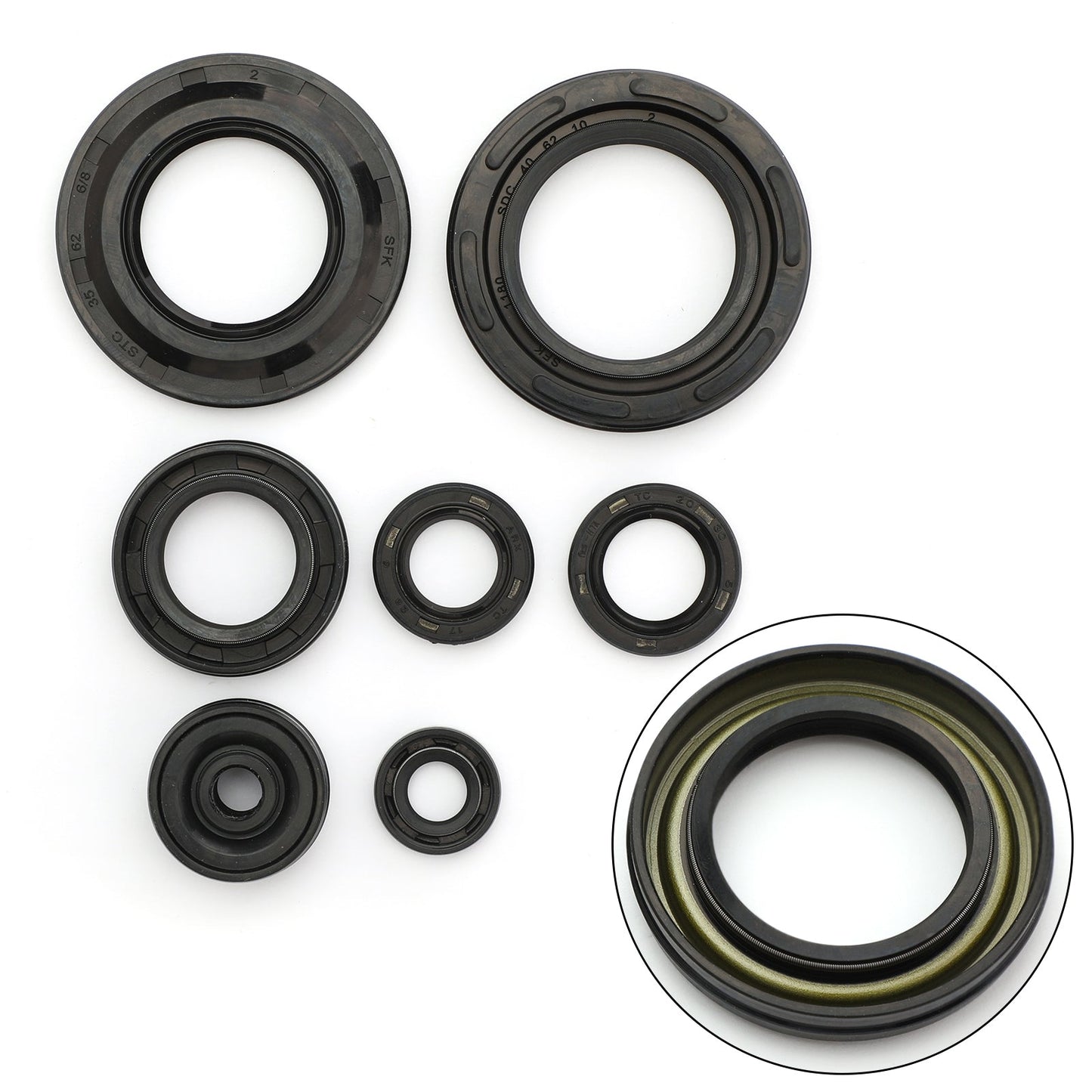 Kit paraolio motore per Yamaha Banshee 350 YFZ350 1987-2006 Set paraolio NUOVO generico