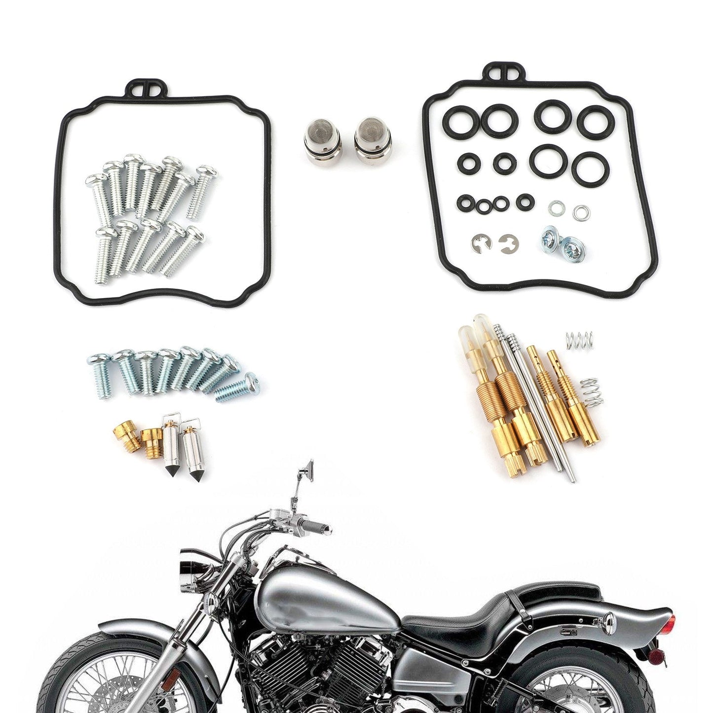 Kit ricostruzione getti guarnizioni carburatore per YAMAHA XVS65A V-STAR 650 CLASSIC 98-05