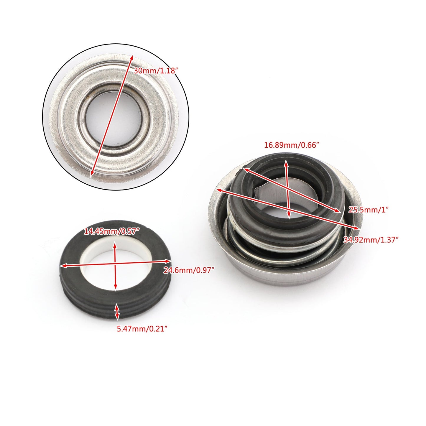 Guarnizione della pompa dell'acqua meccanica per Kawasaki KVF750 Brute Force 750 4x4 4x4i 05-12 Generico