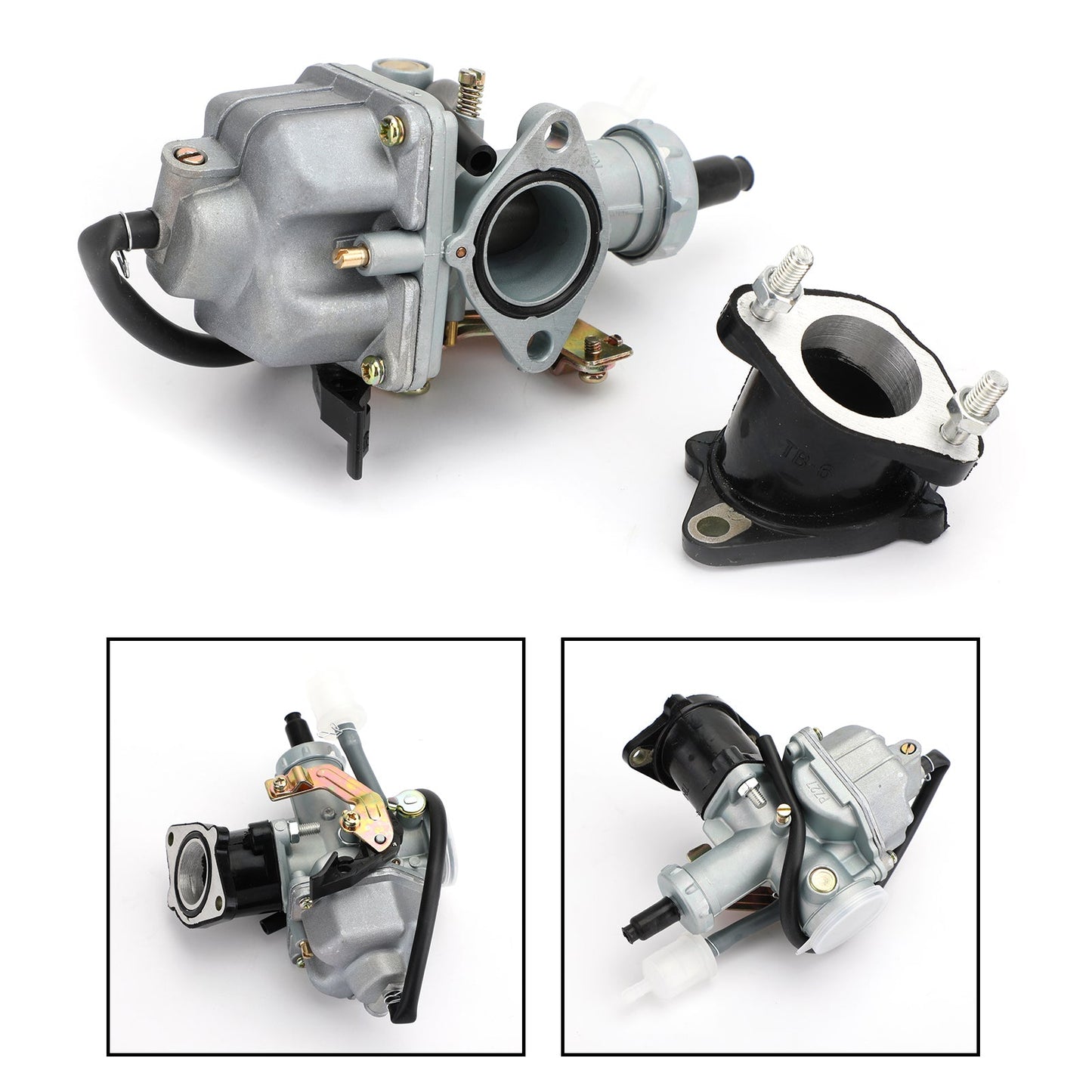 Carburatore e collettore di aspirazione per Honda ATC185S ATC200ES ATC200E ATC200M Generico