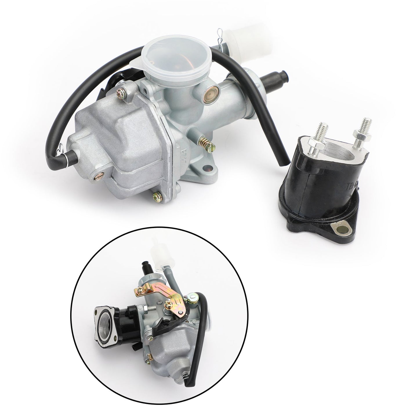 Carburatore e collettore di aspirazione per Honda ATC185S ATC200ES ATC200E ATC200M Generico
