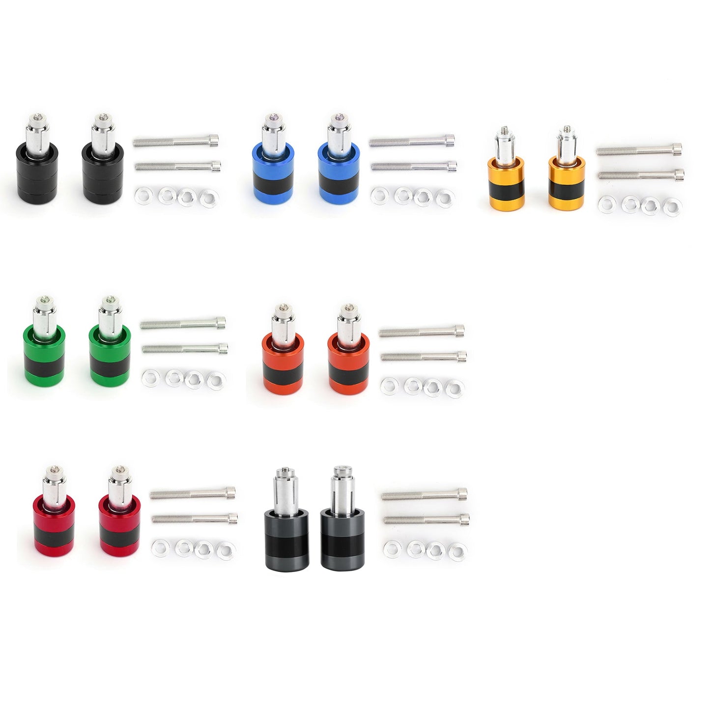 Anti Vibrazione 7/8" 22mm Manubrio Tappo Terminale M6/M8 Bullone Cursore Peso Riduzione Generico