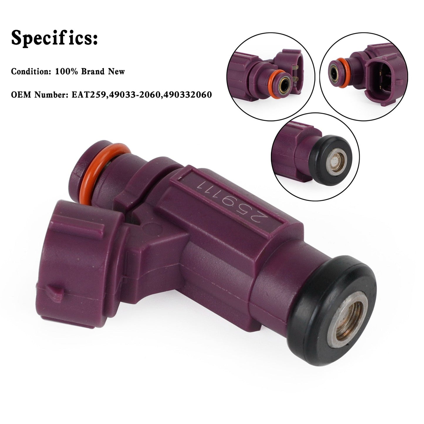 Iniettore di carburante EAT259 49033-2060 490332060 per KAWASAKI MULE 4000 4010 09-17 Generico