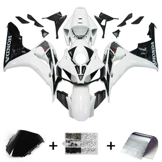 Per CBR1000RR 2006-2007 Carrozzeria Carenatura ABS bianco Set plastica stampata ad iniezione Generico