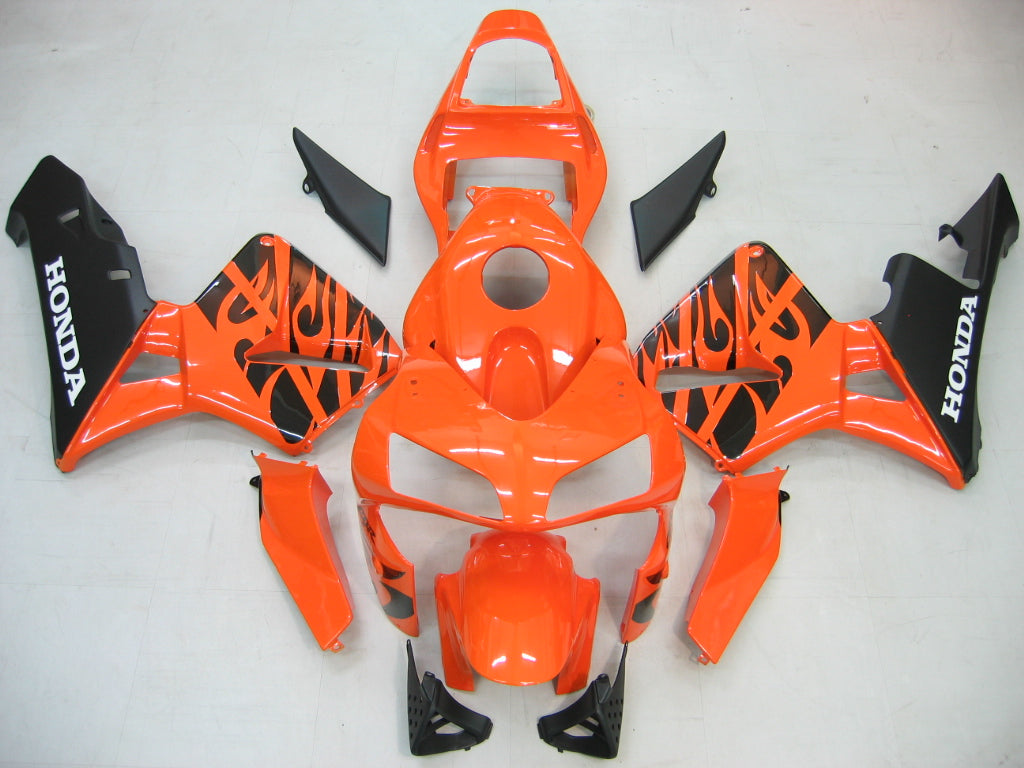 Per CBR600RR 2003-2004 Carrozzeria Carenatura Arancione Rosso ABS Stampato ad iniezione Plastica Set Generico