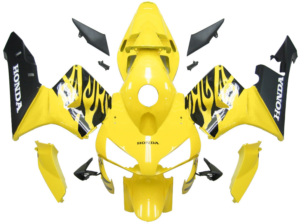 Per CBR600RR 2003-2004 Carrozzeria Carenatura ABS giallo Plastica stampata ad iniezione Set generico