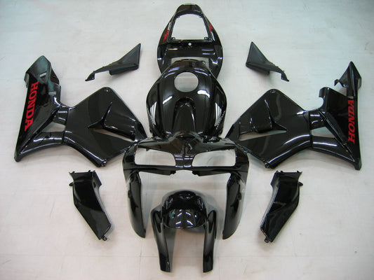 Per CBR600RR 2005-2006 Carenatura per carrozzeria Set di plastica stampata ad iniezione in ABS nero Generico