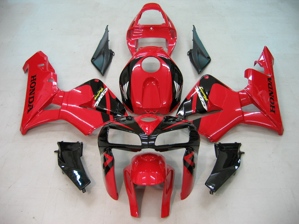 Per CBR600RR 2005-2006 Carrozzeria Carenatura ABS rosso Set di plastica stampata ad iniezione Generico