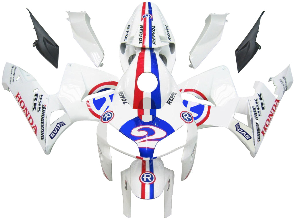 Per CBR600RR 2005-2006 Carrozzeria Carenatura ABS bianco Set plastica stampata ad iniezione Generico