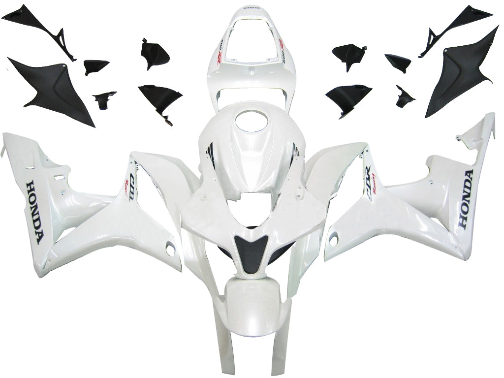 Per CBR600RR 2007-2008 Carenatura per carrozzeria Set di plastica stampata ad iniezione in ABS bianco Generico