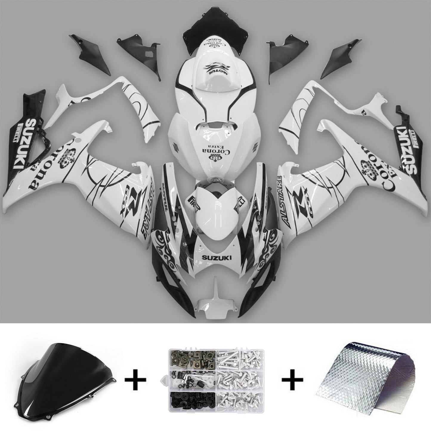 Amotopart Cladding Suzuki GSXR 600/750 (2006-2007) Kit di travestimento